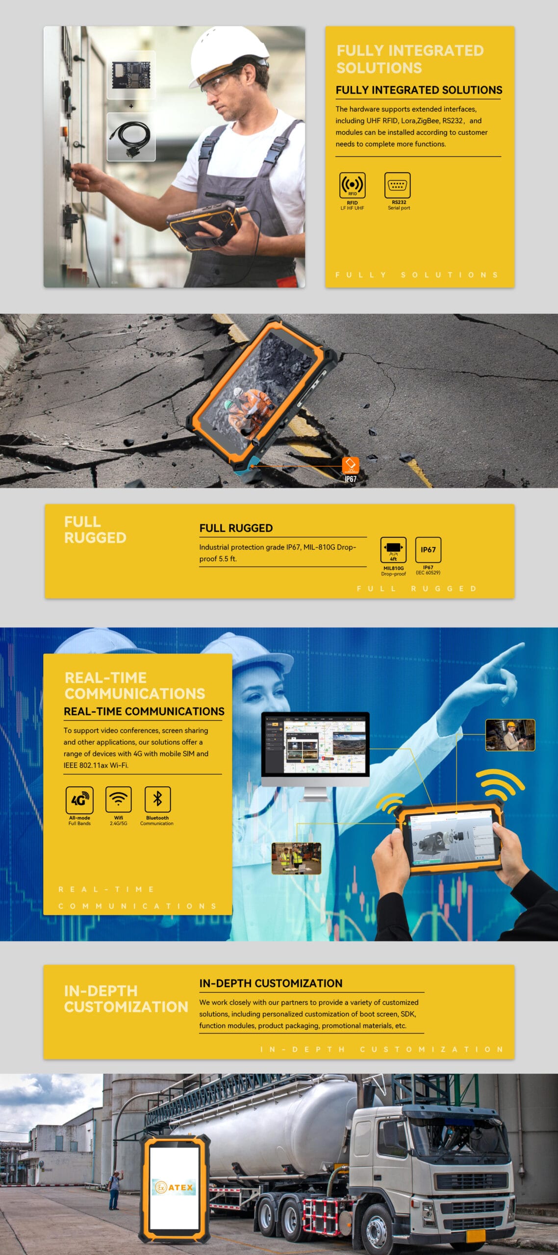 ATEX Explosion Proof Rugged Tablets T71EX