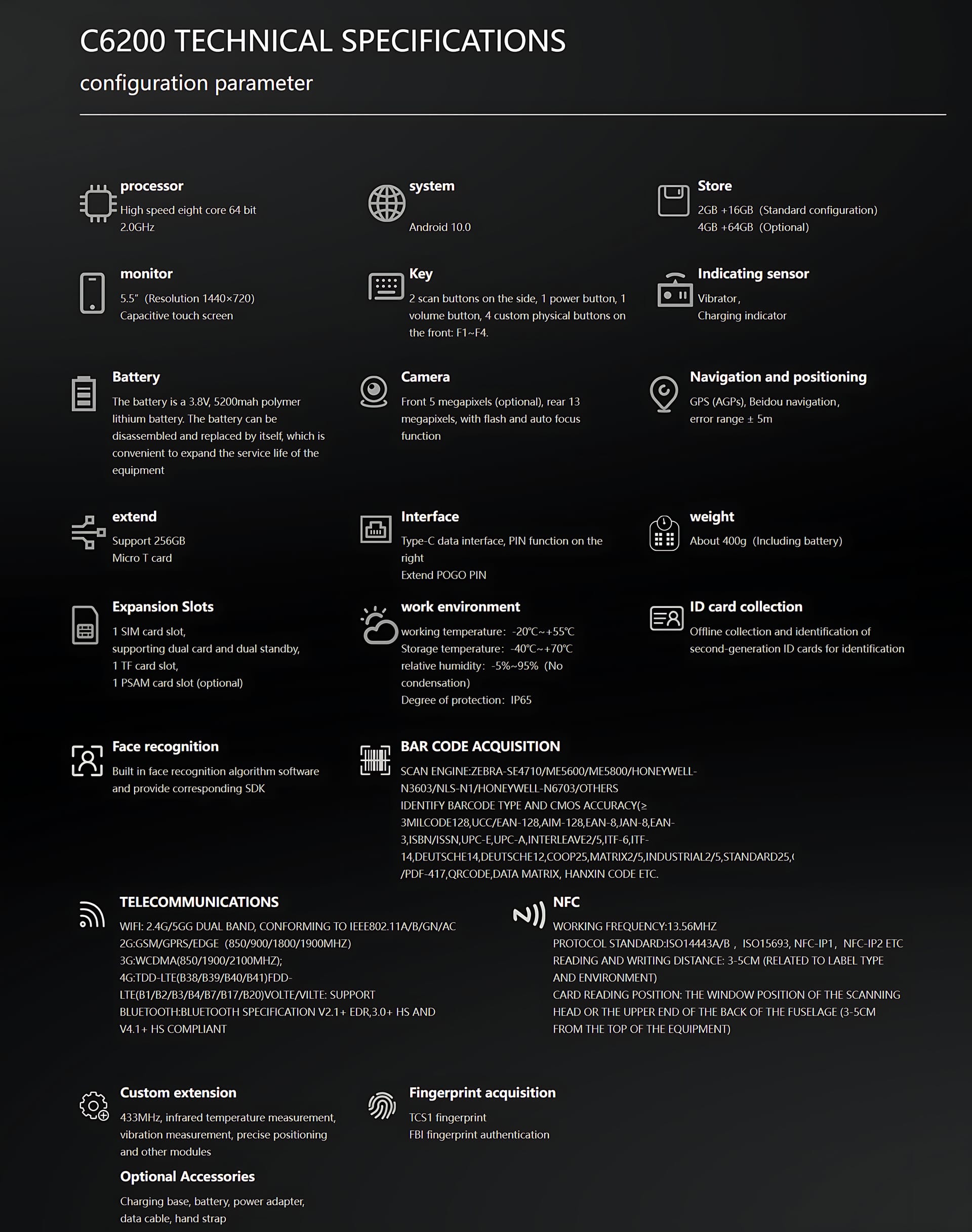 C6200 TECHNICAL SPECIFICATIONS