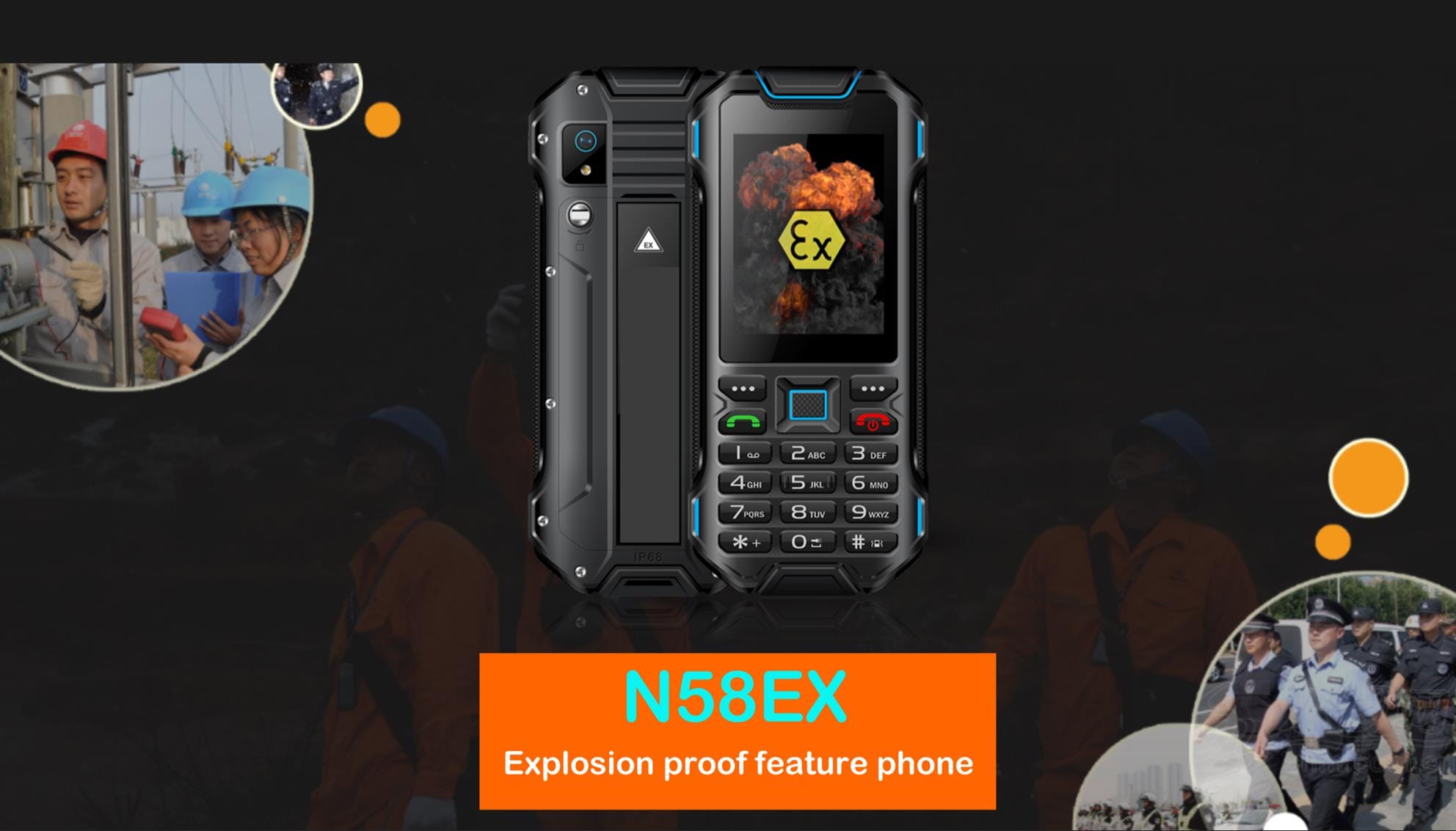 Exploion proof feature phone N58EX 
