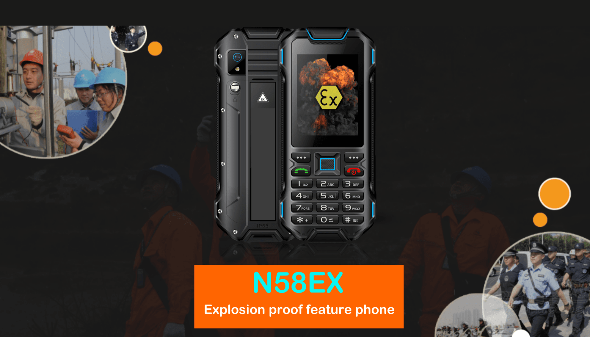 N58 Exploion proof feature phone