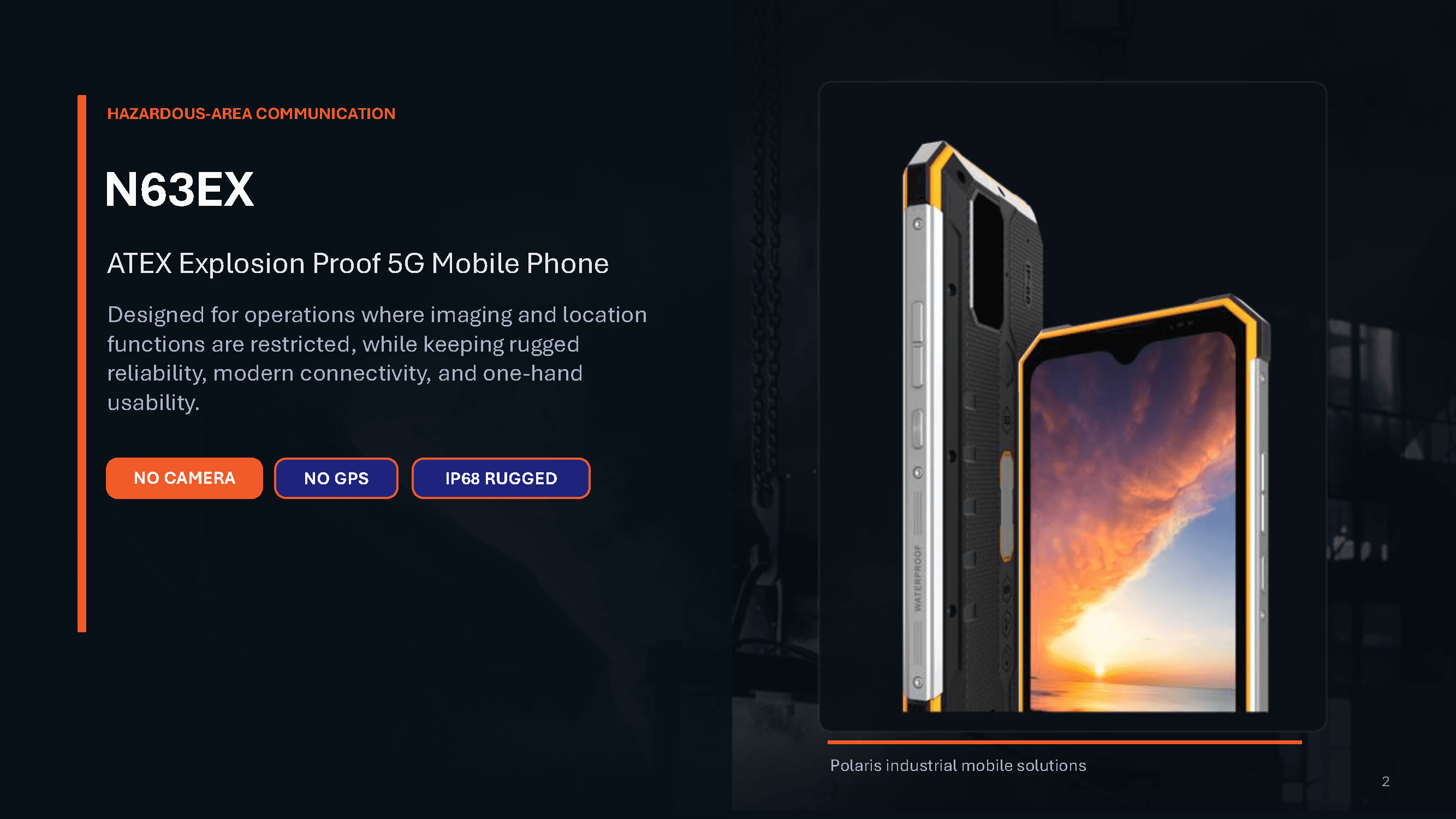 Intrinsically Safe 5G Mobile Phone N63EX 2