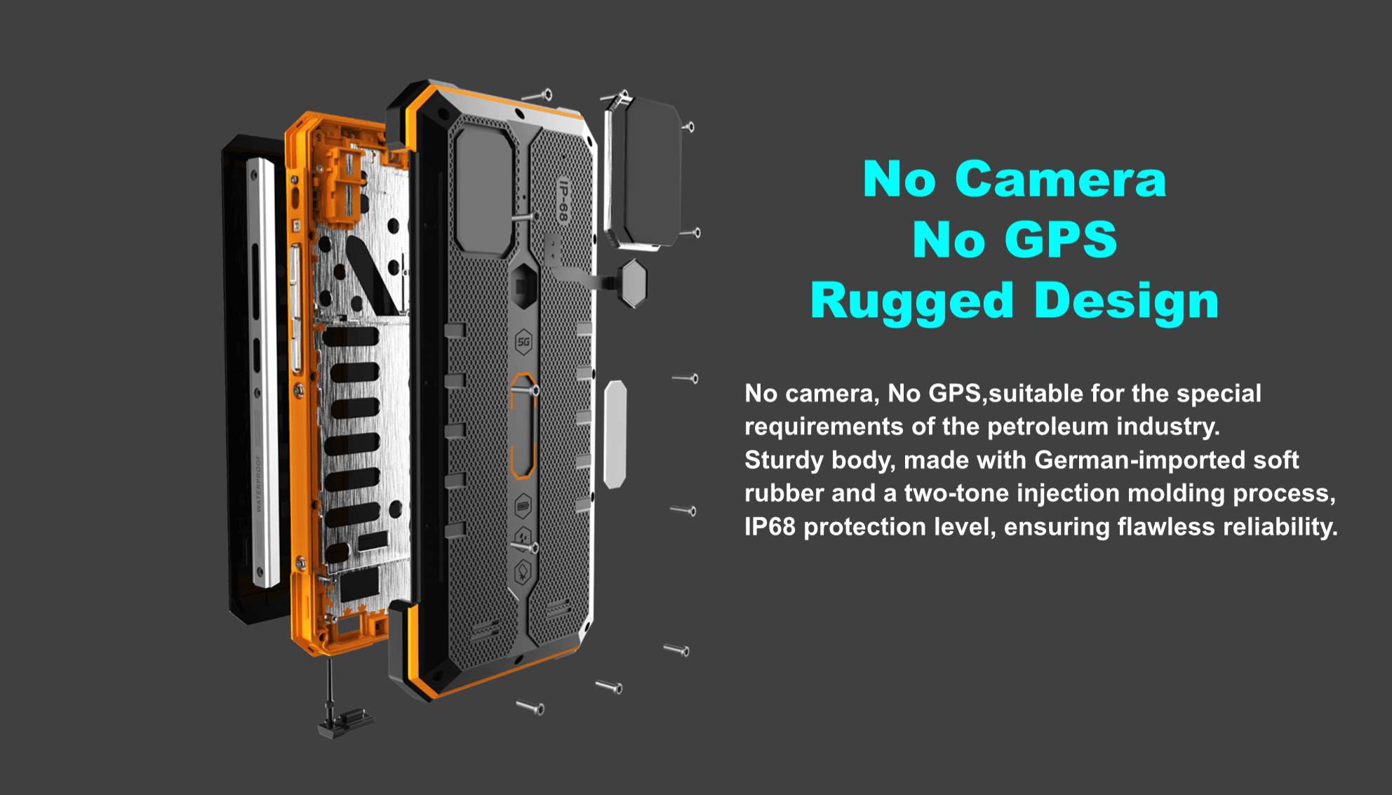 No Camera & GPS ATEX Explosion Proof 5G Mobile Phone N63EX are specifically designed and engineered for Hazardous Area environments. Smart phone in Explosion Proof areas