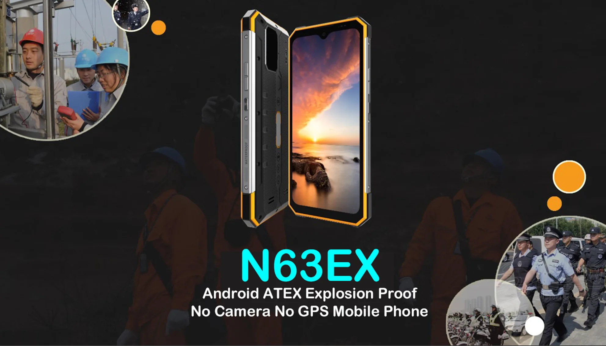 No Camera GPS ATEX Explosion Proof 5G Mobile Phone N63EX001