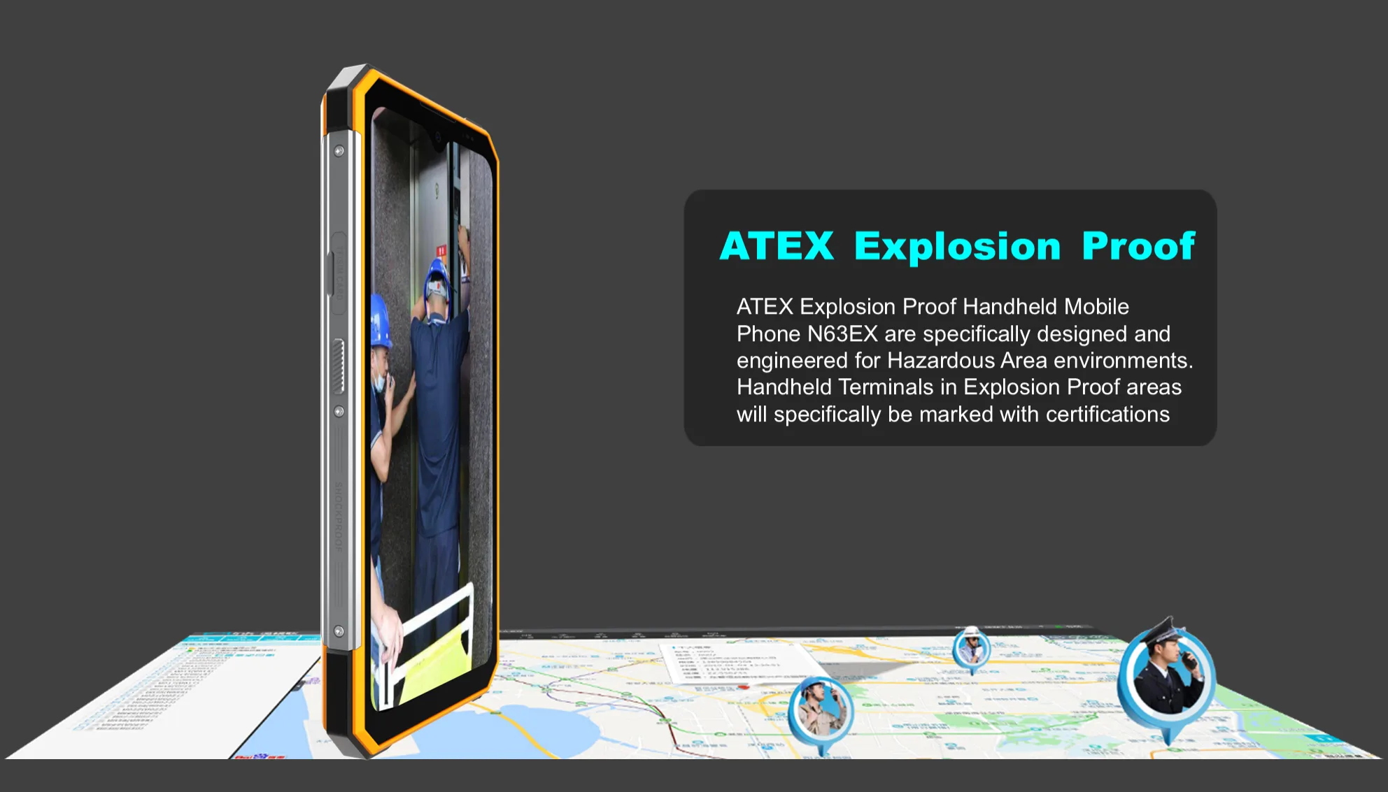 No Camera GPS ATEX Explosion Proof 5G Mobile Phone N63EX004